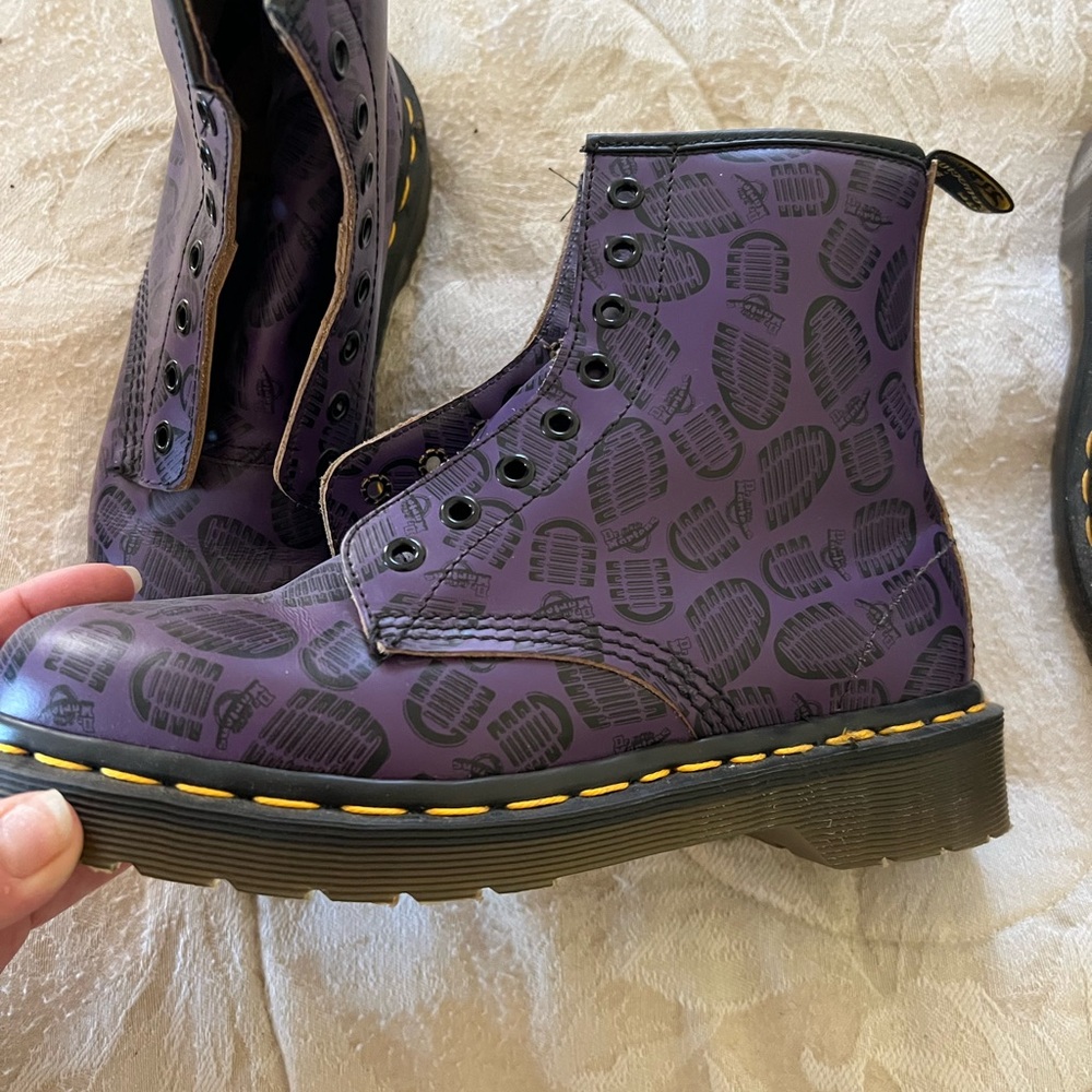 Purple sole pattern Doc Martens size 5 but women’s size 7